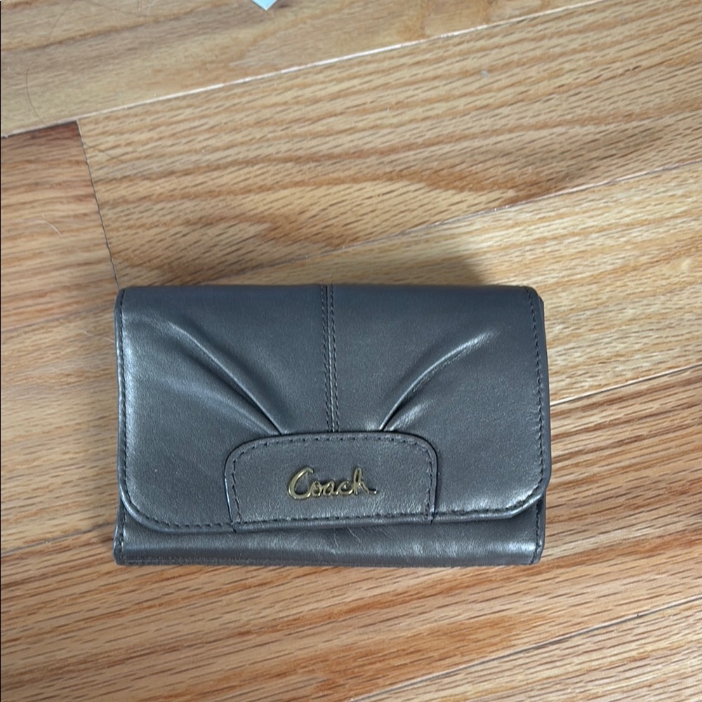 Coach Charcoal Leather Wallet